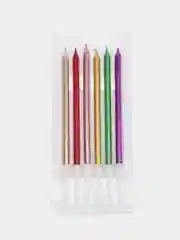 Бежевый набор свечей для торта, 6 штук