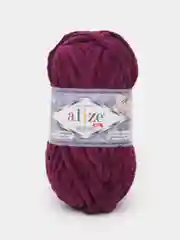 Марсала пряжа плюшевая Alize Velluto, 100% микрополиэстер, 100г, 68м, плюшевая, велюровая веллюто