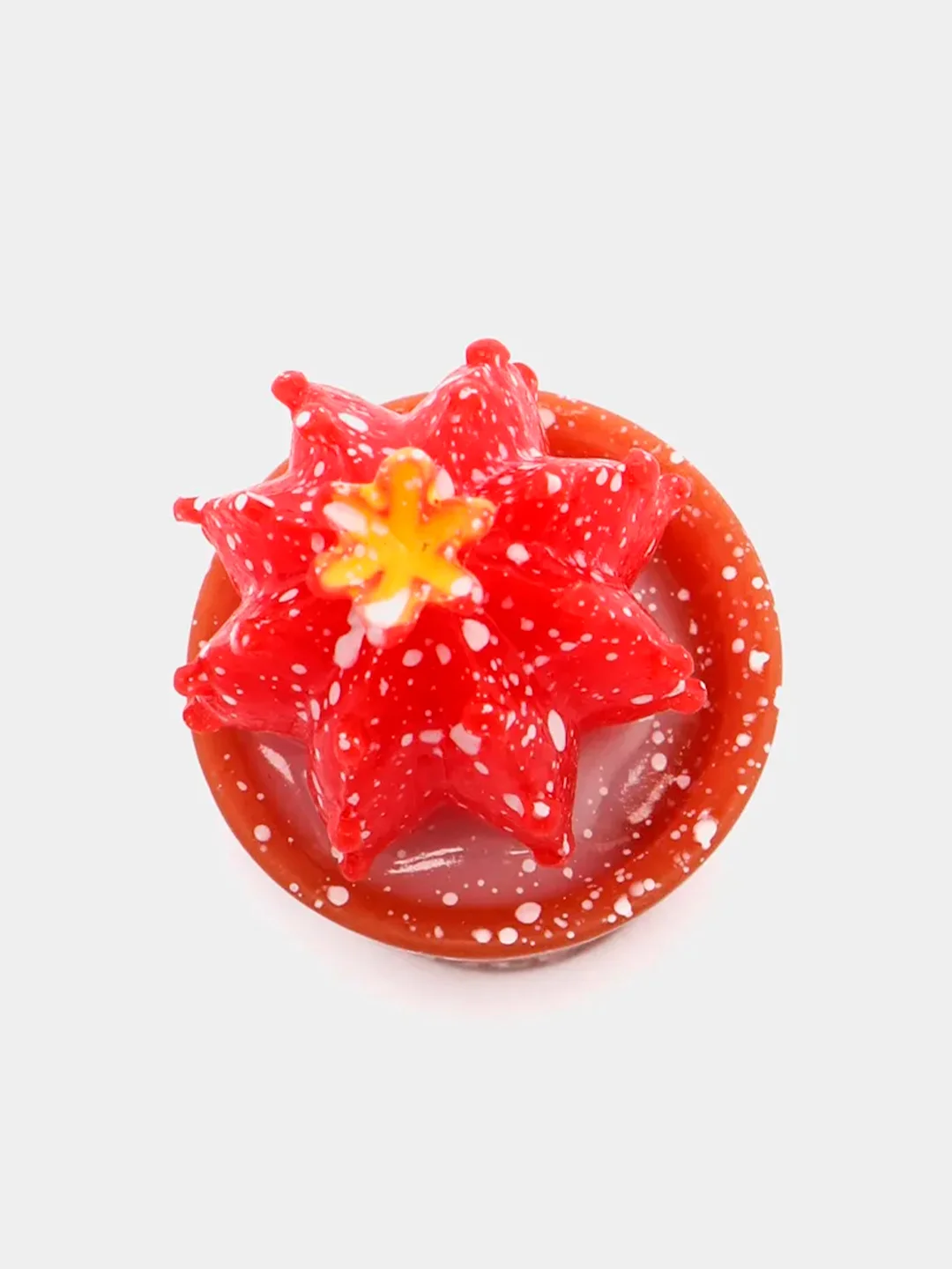 Красный мини фигурка сувенир для коллекции "Кактус", 1 шт