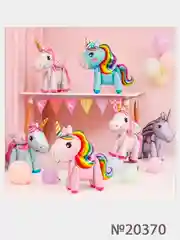 Зеленый воздушный шар-фигура на подставке, Радужный единорог, надувается воздухом