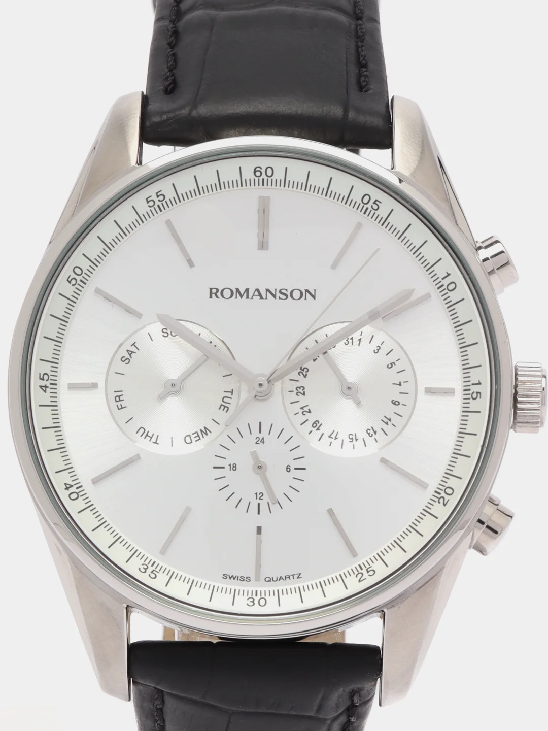 Серебряный часы мужские Romanson