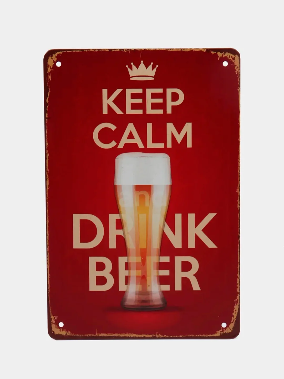 Голубой винтажные жестяные таблички "Beer"