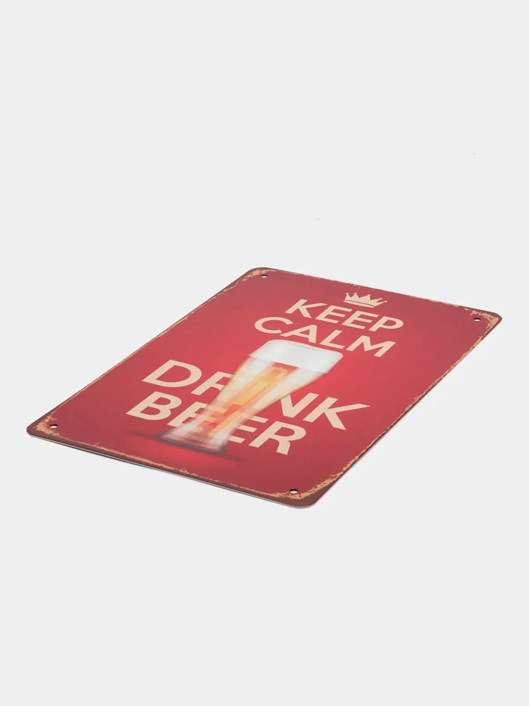 Голубой винтажные жестяные таблички "Beer"
