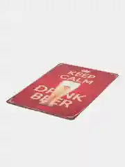 Голубой винтажные жестяные таблички "Beer"