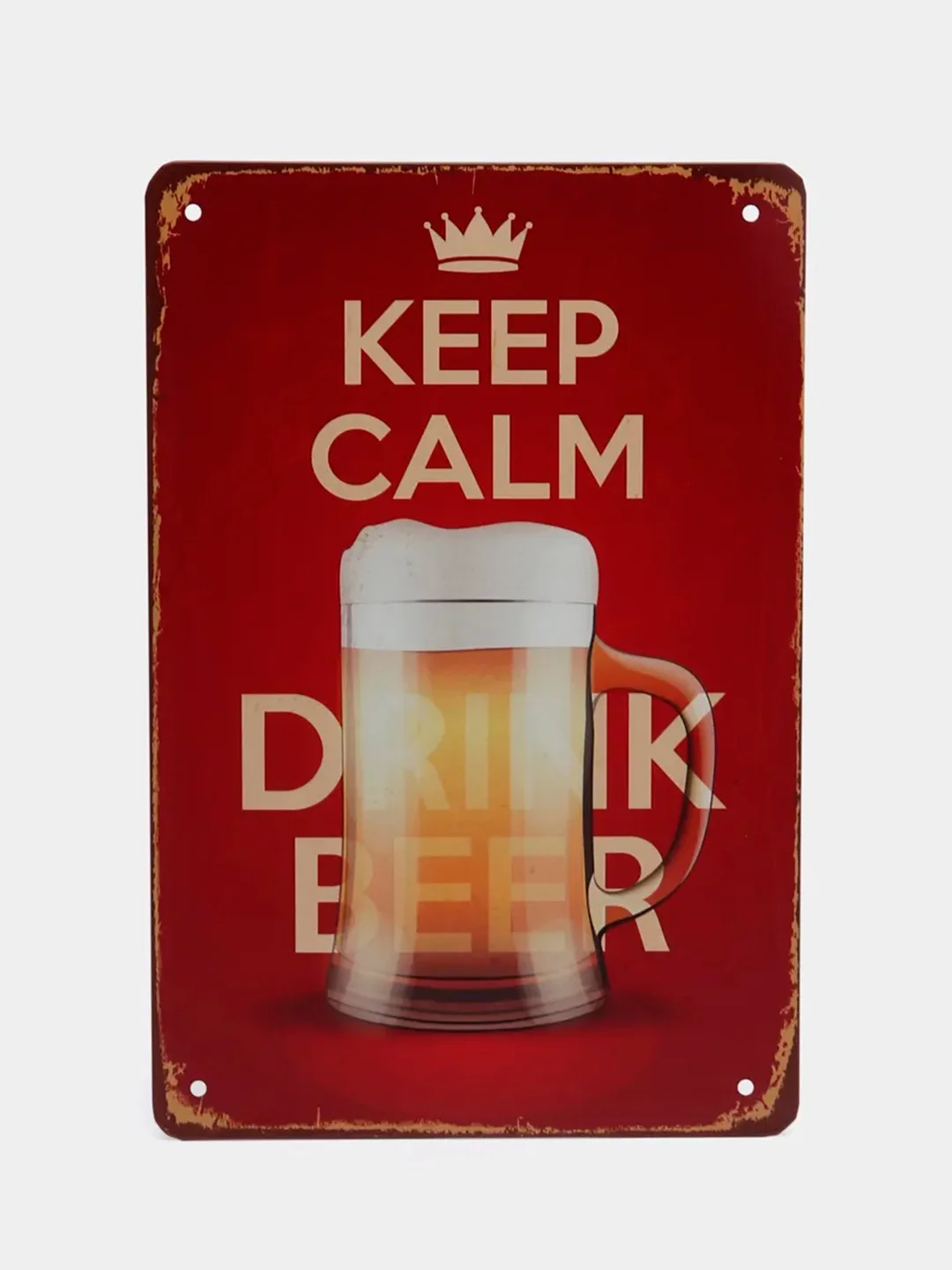 Горчичный винтажные жестяные таблички "Beer"
