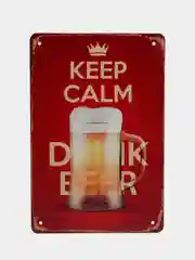 Горчичный винтажные жестяные таблички "Beer"