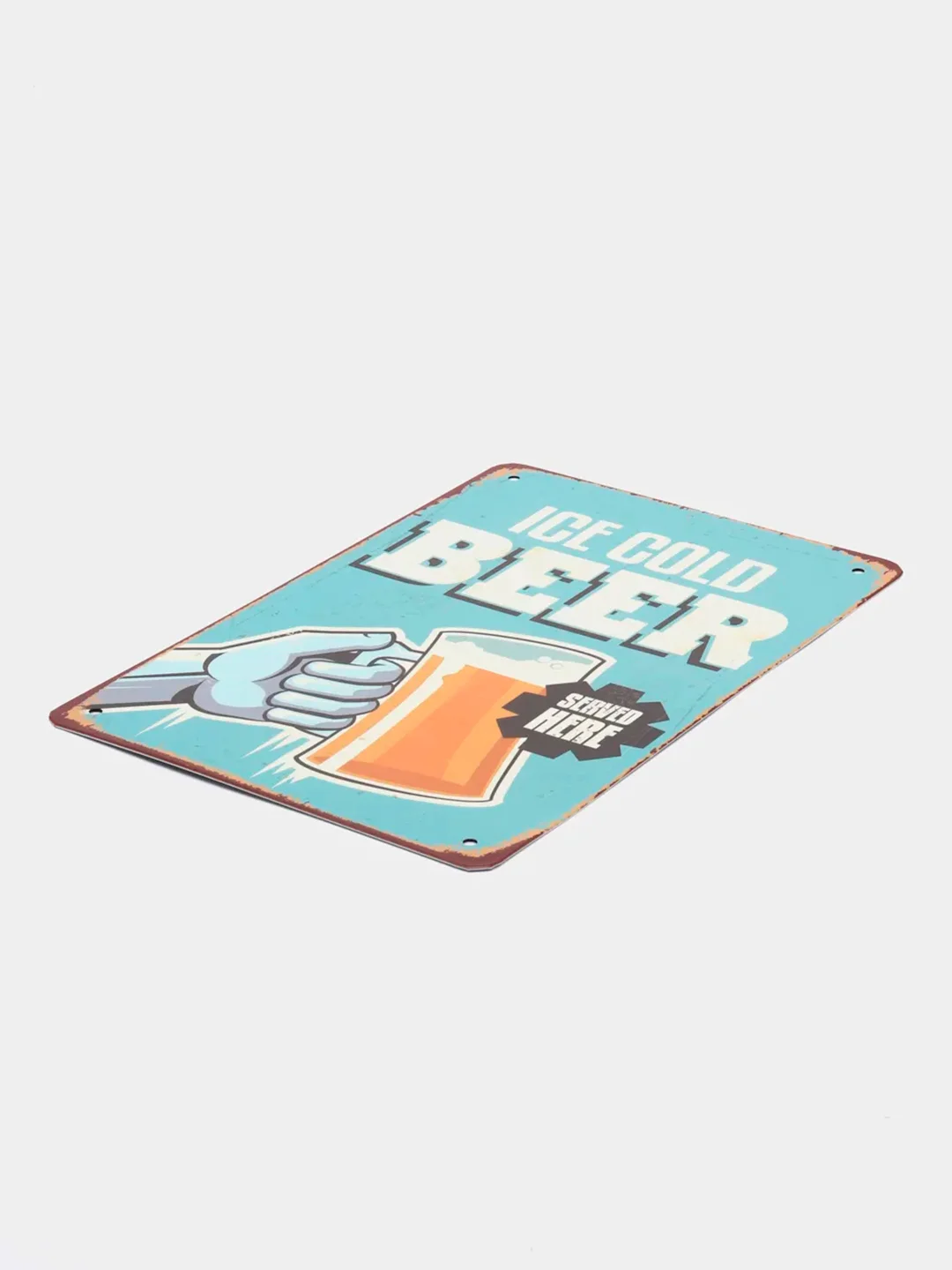 Горчичный винтажные жестяные таблички "Beer"