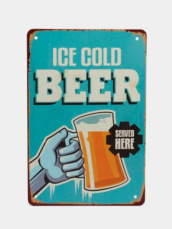 Винтажные жестяные таблички "Beer"