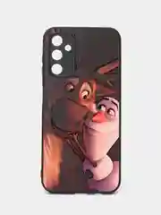 Коричневый чехол с рисунком на Samsung Galaxy A14 (Самсунг Галакси А14)