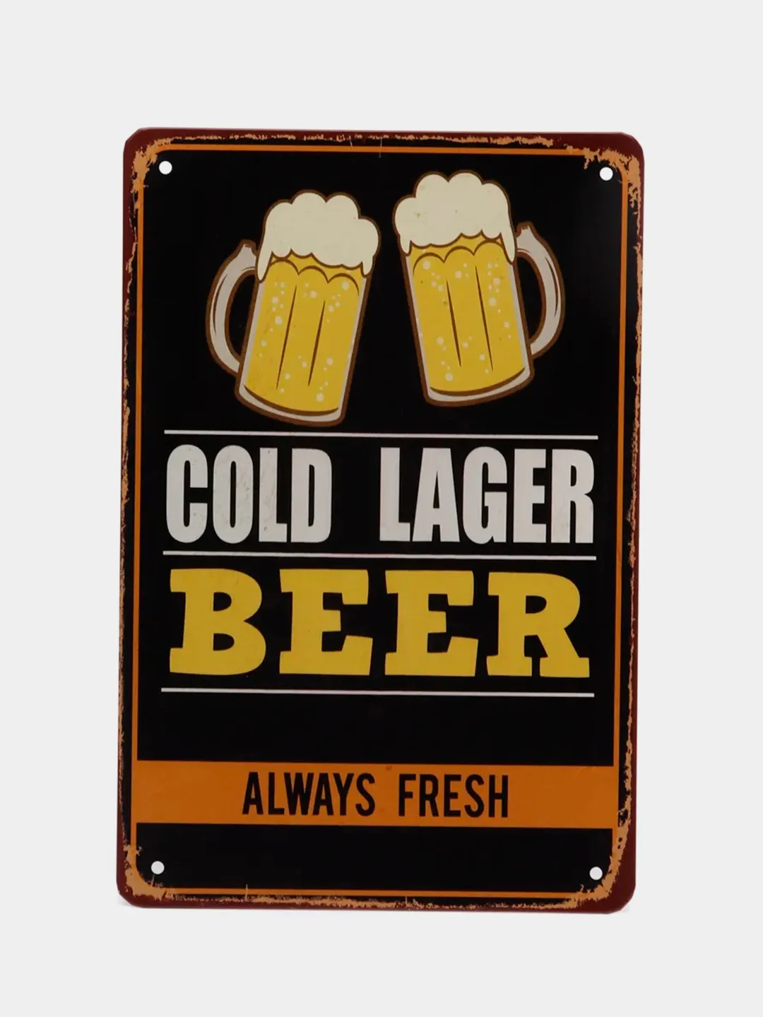 Бордовый винтажные жестяные таблички "Beer"