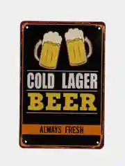 Бордовый винтажные жестяные таблички "Beer"