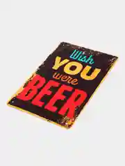 Белый винтажные жестяные таблички "Beer"