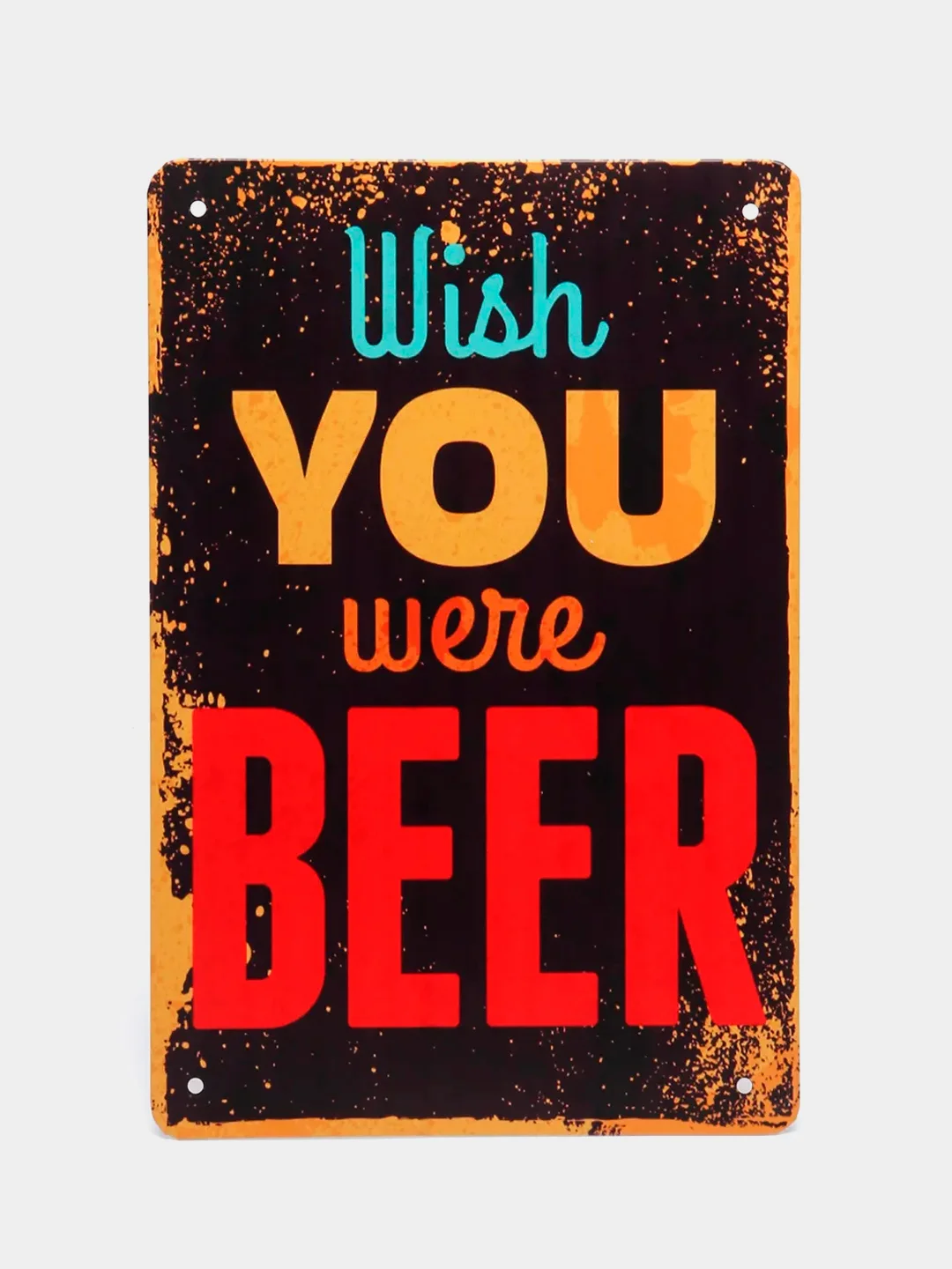 Белый винтажные жестяные таблички "Beer"
