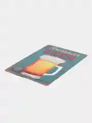Бирюзовый винтажные жестяные таблички "Beer"