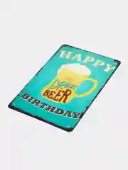 Аметистовый винтажные жестяные таблички "Beer"