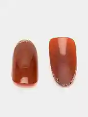 Коралловый меланж ногти накладные