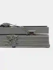 Жалюзи на окна Brabix, пластиковые, серые, 45 х 155 см, 608610