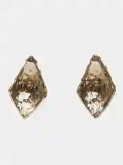 Серьги-ромб со стразами, серебряные "Diamond"