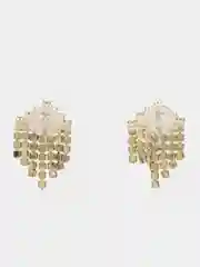 Серьги со стразами золотые Diamond