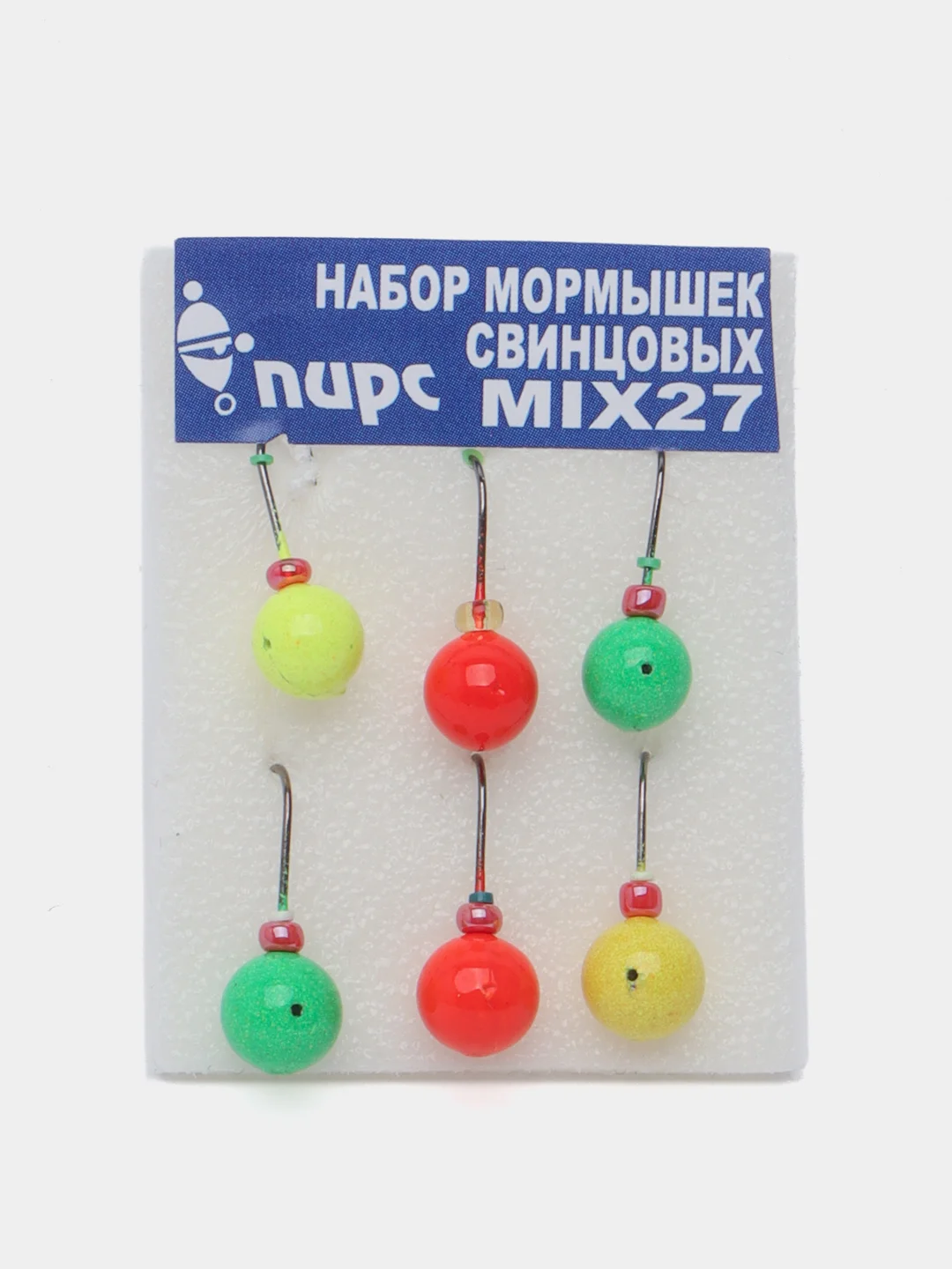 Багровый набор зимних рыболовных мормышек, 7 штук