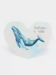 Голубой валентинка большая 10х15см