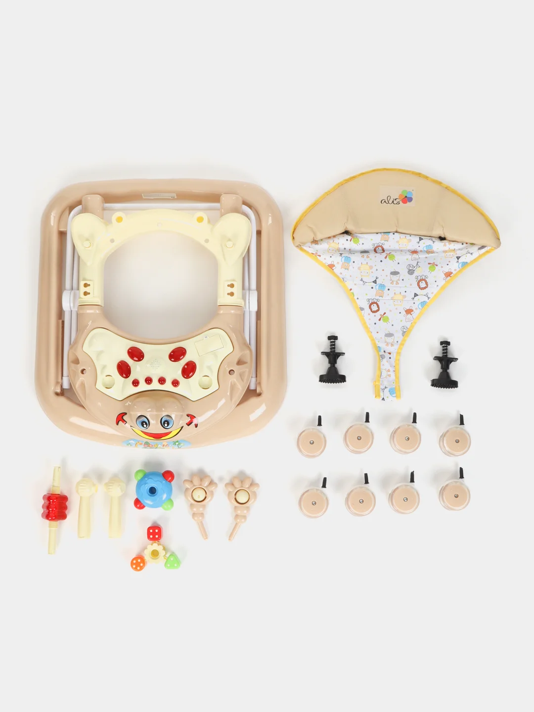 Бежевый ходунки музыкальные "Игротека с игровой панелью"