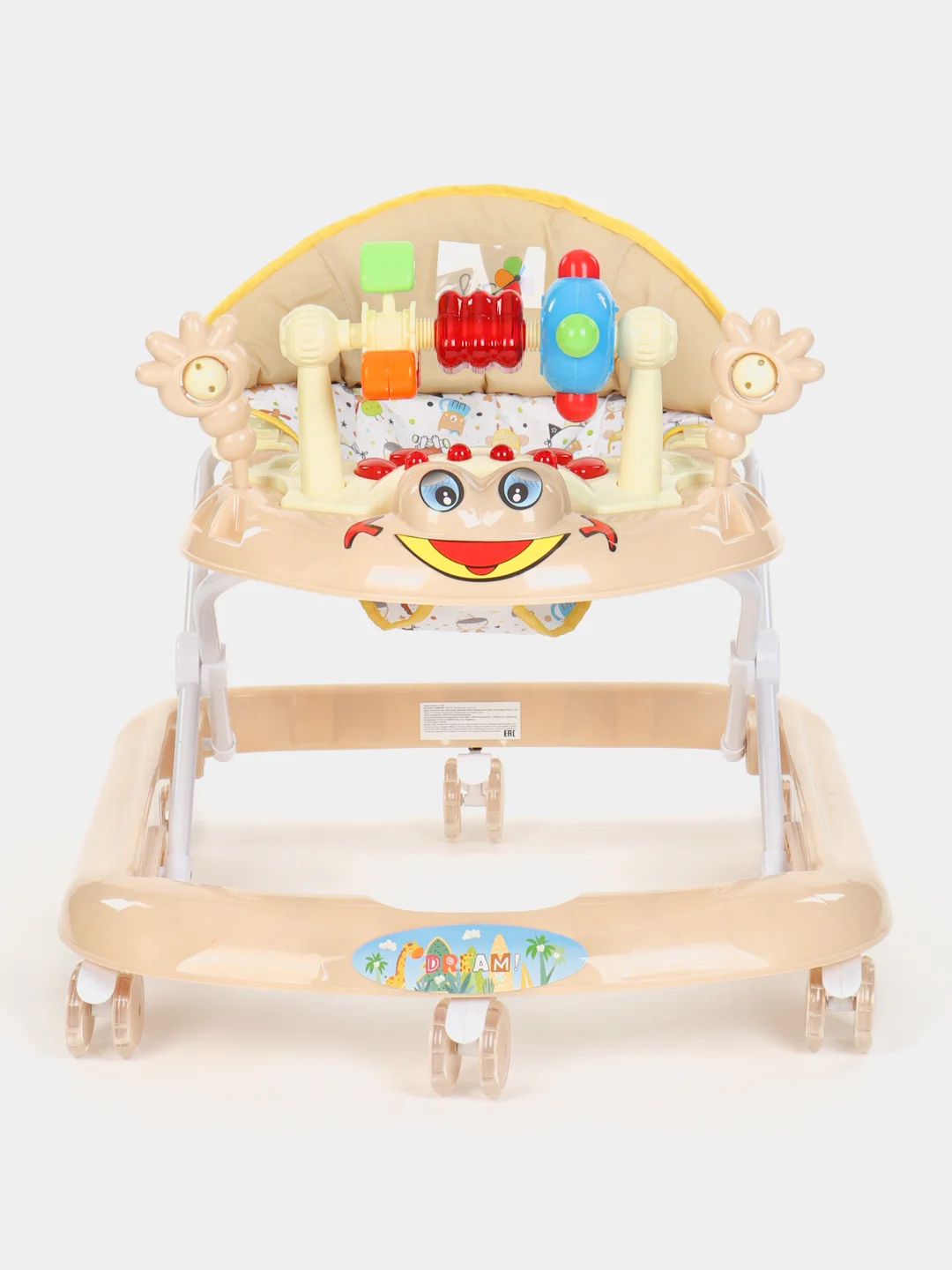 Бежевый ходунки музыкальные "Игротека с игровой панелью"