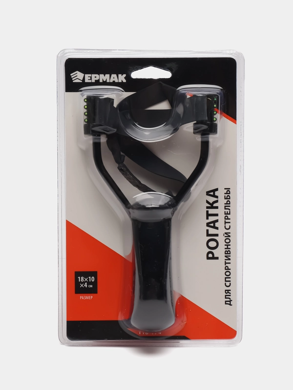 ЕРМАК рогатка, 18 х 10 х 4 см, 110 г, пластик, резина