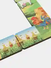 Детская настольная игра Домино "Животные", деревянная