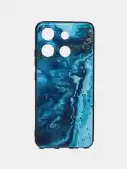 Тёмно-бирюзовый силиконовый чехол для Infinix SMART 7 HD, с принтом, с рисунком (Инфиникс Смарт 7 ХД)