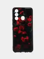 Оранжевый силиконовый чехол для Itel Vision 3 PLUS, с принтом, с рисунком, Ител Вижен 3 Плюс