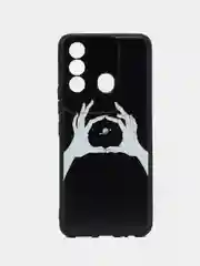 Пастельно-коралловый силиконовый чехол для Itel Vision 3 PLUS, с принтом, с рисунком, Ител Вижен 3 Плюс