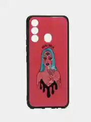Розовый силиконовый чехол для Itel Vision 3 PLUS, с принтом, с рисунком, Ител Вижен 3 Плюс