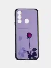 Серебряный силиконовый чехол для Itel Vision 3 PLUS, с принтом, с рисунком, Ител Вижен 3 Плюс