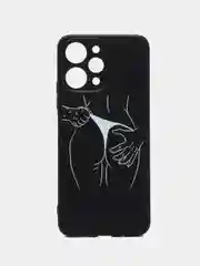 Темно-синий чехол для Xiaomi Redmi 12 (Сяоми Редми 12), с принтом