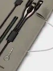 Серый ежедневник на кольцах с функцией зарядки (Power bank), 4000 mAh, А5