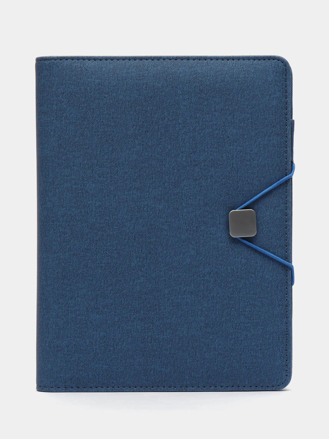 Синий меланж ежедневник на кольцах с функцией зарядки (Power bank), 4000 mAh, А5