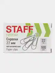 Скрепки канцелярские 22 мм, 100шт