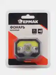 ЕРМАК фонарь на голову, сенсорный, XPE COB LED, 11 режимов, 1000мАч, USB кабель, 6 х 4,5 х 3 см, пластик