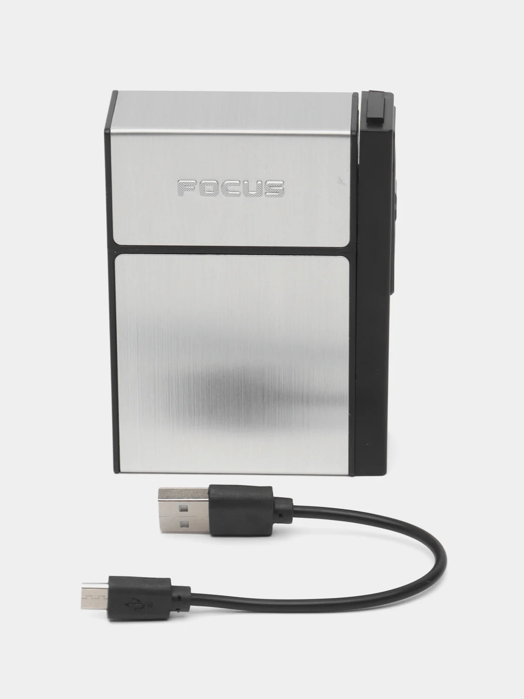 Серебряный портсигар для сигарет, мужской, с электронной зажигалкой USB, для 20 сигарет