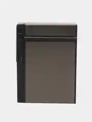 Черный портсигар для сигарет, мужской, с электронной зажигалкой USB, для 20 сигарет