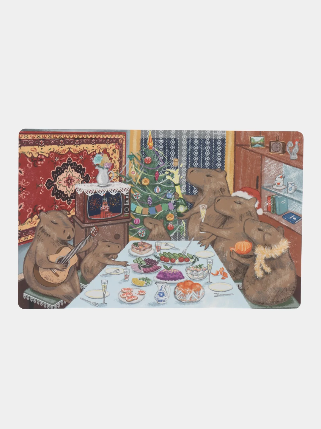 Салфетка сервировочная "Капибары застолье"