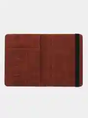 Тёмно-бордовый обложка для документов, с отделением для паспорта и карт