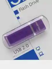 Флешка накопитель для компьютера 32 Gb, Smartbuy Quartz, Usb 2.0, фиолетовый, 512787