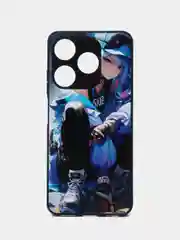 Индиго чехол с рисунком на Tecno Spark 10 и Tecno Spark 10C (Текно Спарк 10 и Текно Спарк 10С)