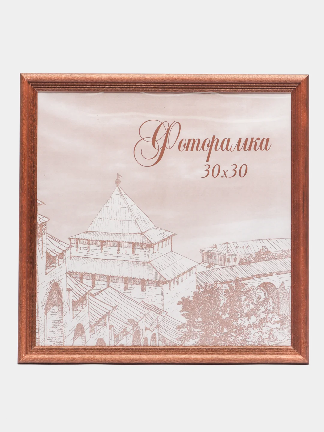 Коричневый фоторамка 30х30, сосна С20