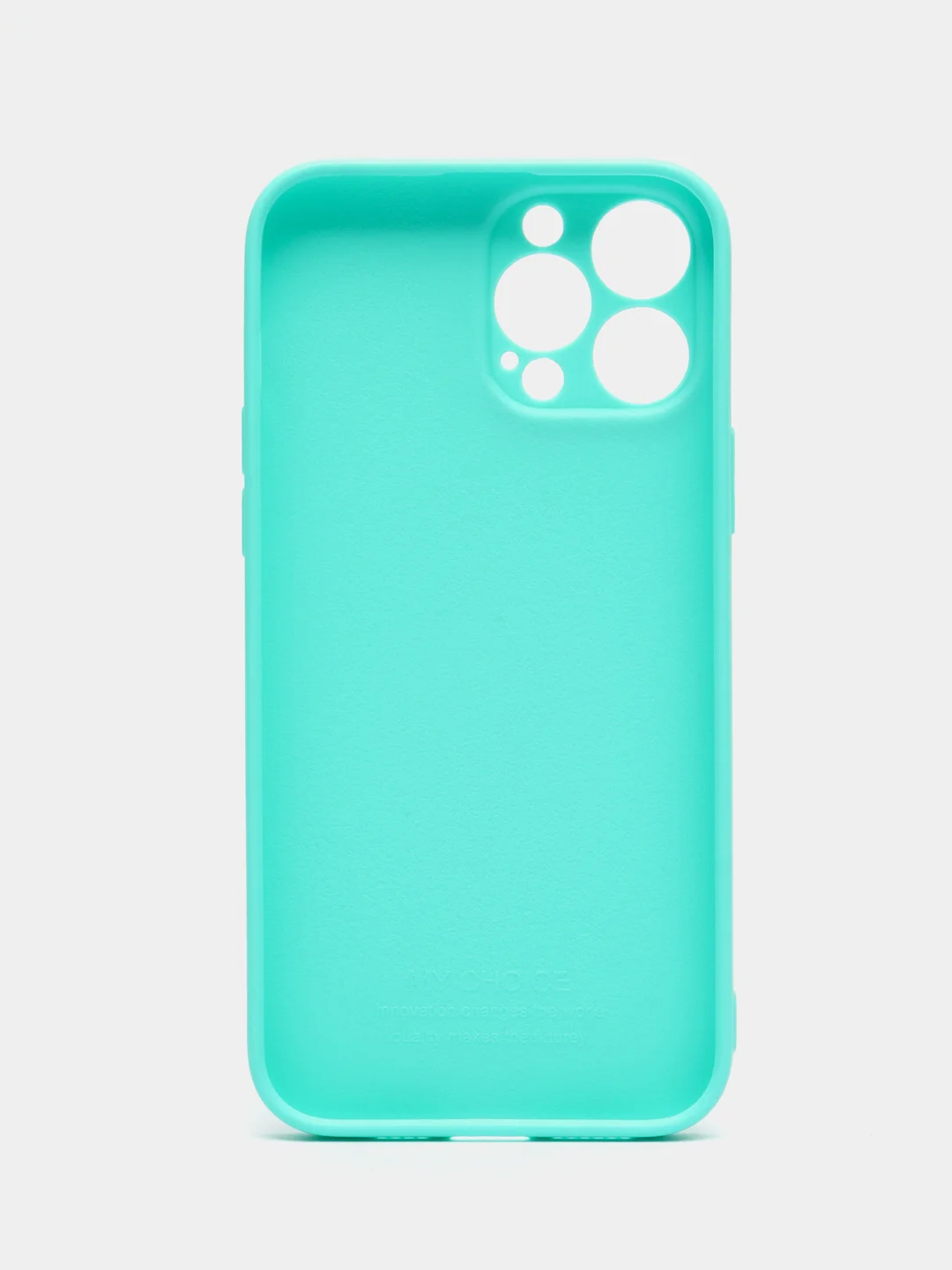 Бирюзовый чехол для iPhone 13 Pro Max (Айфон 13 Про Макс), силиконовый, цветной, матовый