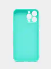 Бирюзовый чехол для iPhone 13 Pro Max (Айфон 13 Про Макс), силиконовый, цветной, матовый