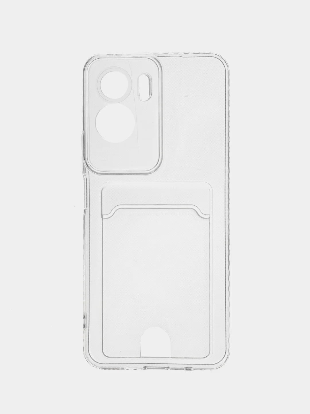 Прозрачный чехол для Honor 90 Lite (Хонор 90 Лайт), прозрачный, с карманом для карты