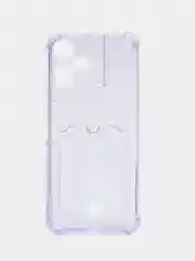 Лавандовый чехол для Tecno Pova Neo 3 (Техно Пова Нео 3) прозрачный, с карманом для карты